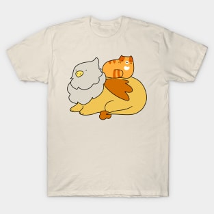 Griffin and Orange Tabby Cat T-Shirt